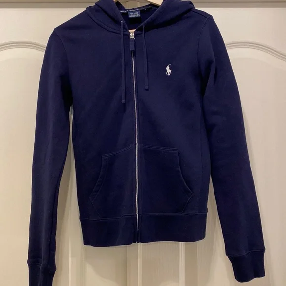 Ralph Lauren | Tops | Polo Ralph Lauren Sport Navy Full Zip Hoodie 